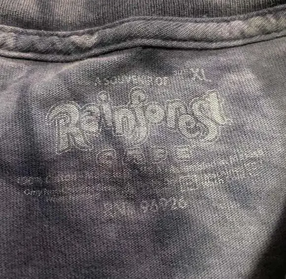 Vintage Rainforest Cafe The Mountain Tree Frog Tie-Dye Graphic T-Shirt - Picture 4 of 5